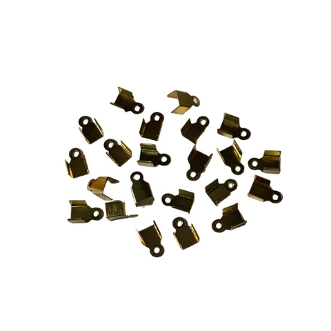 50 Terminal para bijuterias em metal 6mm - Dourado