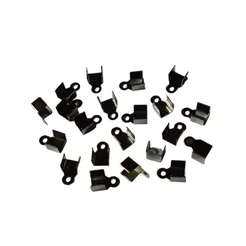 50 Terminal para bijuterias em metal 6mm - Prateado