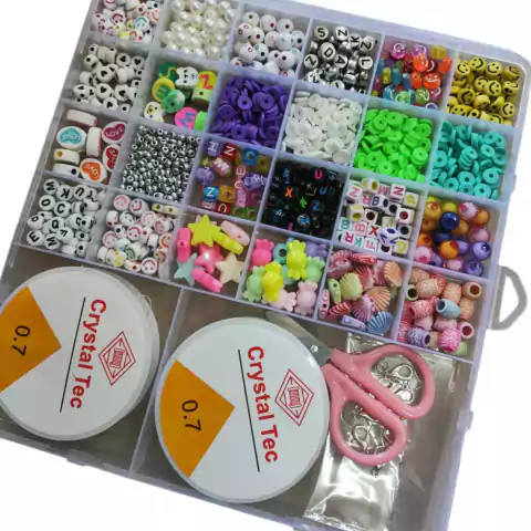 Estojo De Miçangas Completo Para Montagens De Bijuterias E Artesanatos - 26 Compartimentos