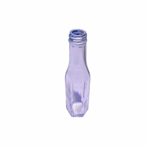 Garrafa Sextavada De Vidro 80ml Tampa Prata