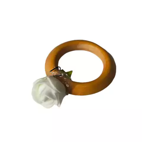 Porta Guardanapo Argola De Madeira Decorado 5cm.