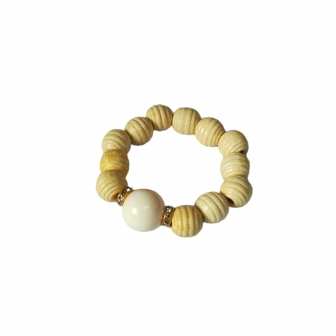 Porta Guardanapo Com Bolas De Madeira - 5cm.