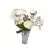 Vaso De Vidro Com Buquê De Flores Artificiais Para Decoração