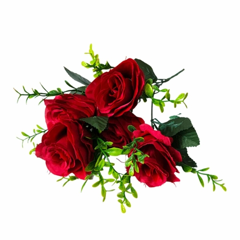 Buquê de Rosas Para Decorações E Arranjos - Vermelha