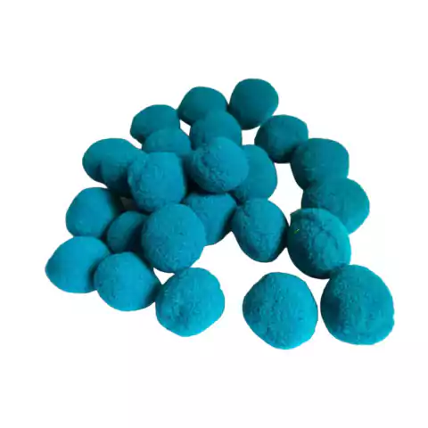 Pompom De Pelúcia Azul Petróleo 20mm. - 25 Unidades