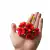 Kit 3 Unidades Mini Buquê De Flor Artificial De Cetim e Voal - Vermelho na internet