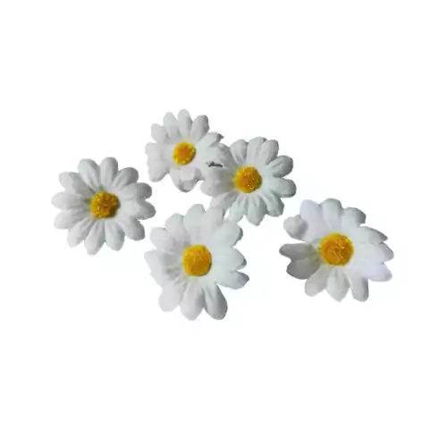 Aplique Mini Margarida 3,5cm. Para Decorações Em Geral - 10 Unidades Festa Junina