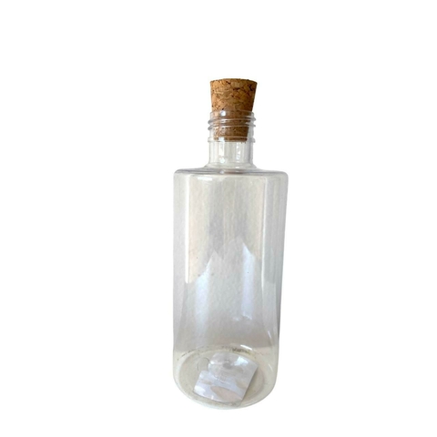 Frasco De Plástico 200ml. Com Tampa De Rolha