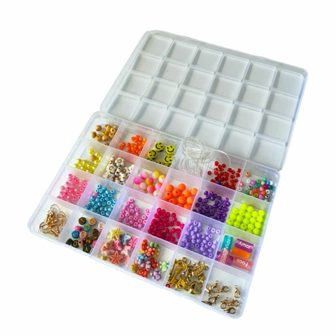 Estojo De Miçangas Para Montagens De Bijuterias E Artesanatos - 24 Compartimentos - comprar online