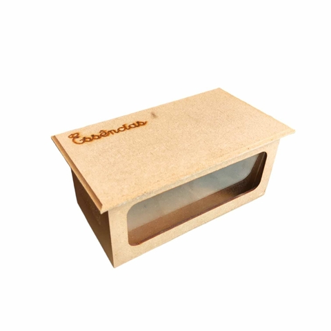 Caixa De MDF Cru Com Vidro Para Essências Aromatizantes - 18x09x08 cm.