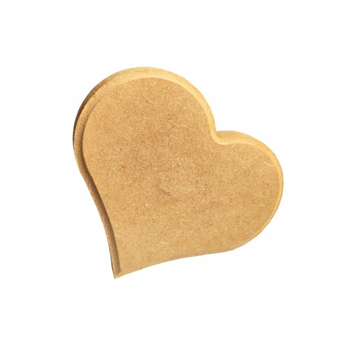 Coração Deitado 12 cm. Em MDF Cru
