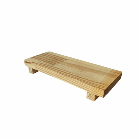 Bandeja retangular decorativa em pinus - 20 x 8 x 3 cm ref 50055