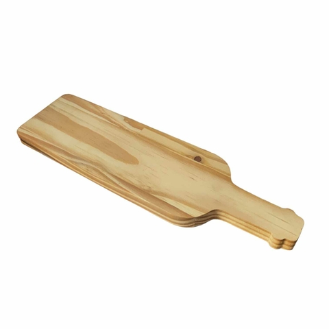 Tábua Gourmet Formato De Garrafa Madeira Pinus - 33x09 cm.