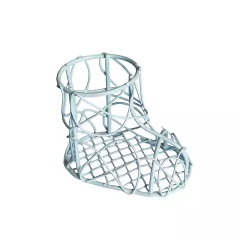 Mini Botinha Aramada Azul Para Lembrancinhas E Decoração - 4,5x6cm.