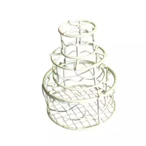 Mini Bolo Aramado Branco Para Lembrancinhas E Decoração - 7x5,5cm.