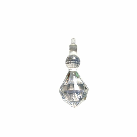 Pingente Ponteira Acrílico Grande Transparente 06cm. 05 Unidades