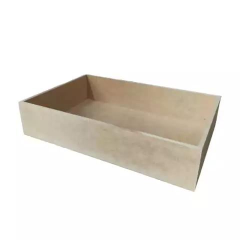 Bandeja Retangular Reta em MDF 30x20x06 cm