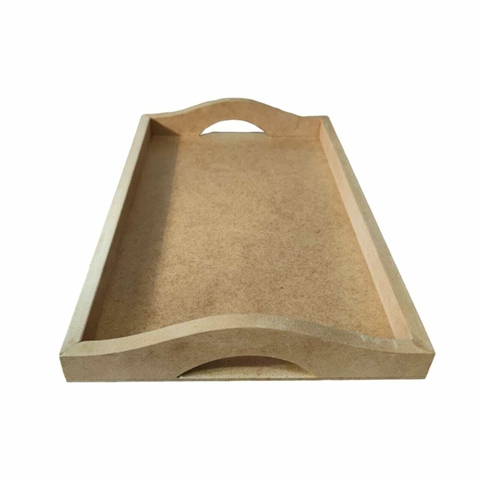 Bandeja De MDF Cru Com Alça 30x20x02 cm