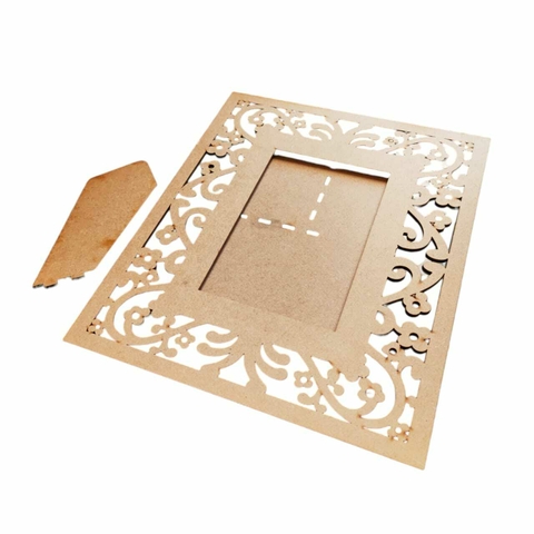 Porta Retrato em MDF Floral 10 x 15 cm
