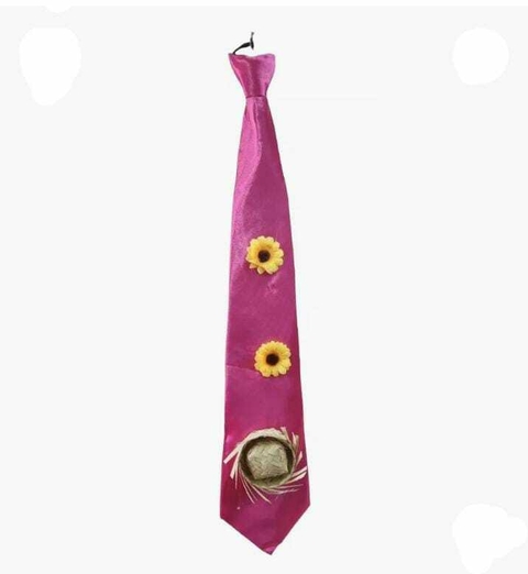 Gravata De Cetim Decorada Para Festa Junina - São João - Quermesse - Pink