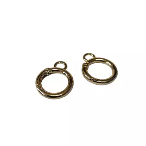 Argola articulada dourada para bolsa 20mm - 2 unidades