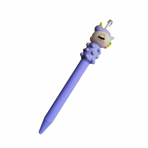 Caneta Massageadora Com Ponteira Modelo De Unicórnio Cor Lilás