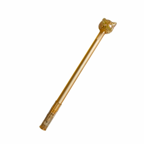 Caneta Com Ponteira Modelo De Gatinho Amarelo