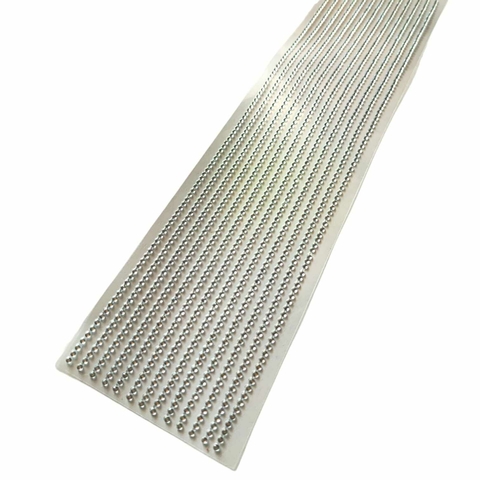 Cartela De Strass Prata Brilhante 2mm. Adesivo