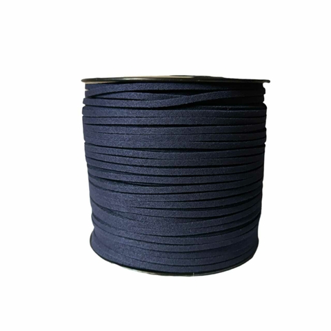 Cordão De Camurça 2,5mm. Preto - 10 Metros