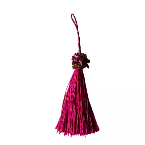 Pingente Tassel Decorado Para Vidros E Chaveiros 9cm. - Pink