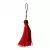 Pingente Tassel Decorado Para Vidros E Chaveiros 9cm. - Vermelho