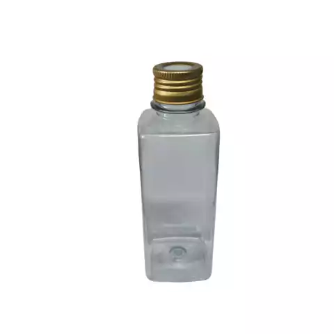 Frasco De Plástico 200ml. Com Tampa Para Aromatizador Metálica Dourada