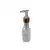 Garrafinha De Plástico 50ml. Com Válvula Pump Para Sabonete Cromada Dourada Com Branco