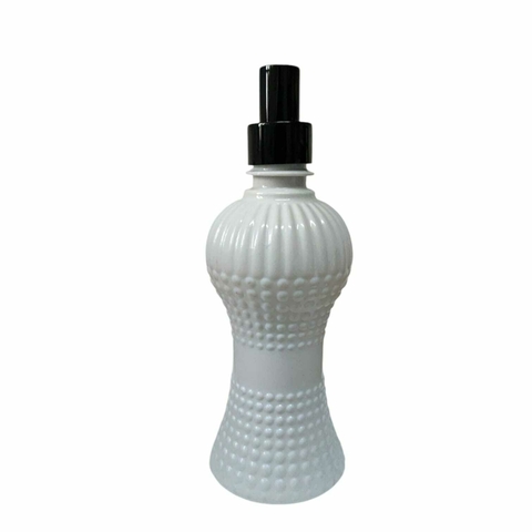 Frasco Cinturinha Plástico Cor Branco 250ml - Válvula Spray Cromada Preta