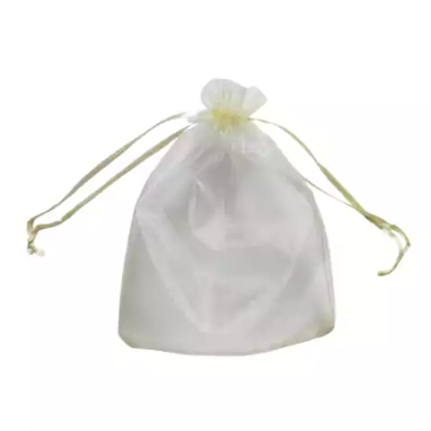Saquinho De Organza Amarelo Claro 14x17cm. - 10 Unidades