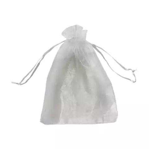 Saquinho De Organza 10X15cm. Branco - 10 unidades