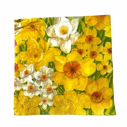 Guardanapo Estampado Para Decoupage E Artesanatos - 33x33cm Estampa De Flores