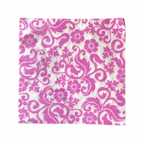 Guardanapo Estampado Para Decoupage E Artesanatos - 33x33cm Estampa De Flores