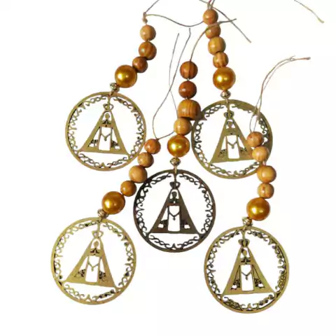 Pingente Nossa Senhora Para Cortina/Árvore De Natal/Lembranças/Decorações - 5 Unidades