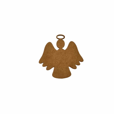 Aplique De MDF Cru Modelo Anjo - 80x80mm