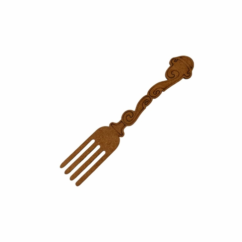 Aplique de MDF Garfo 10x02cm