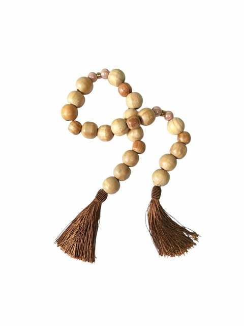 Colar Madeira De Mesa Decorativo 60cm. - Centro De Mesa Ou Presente Elegante