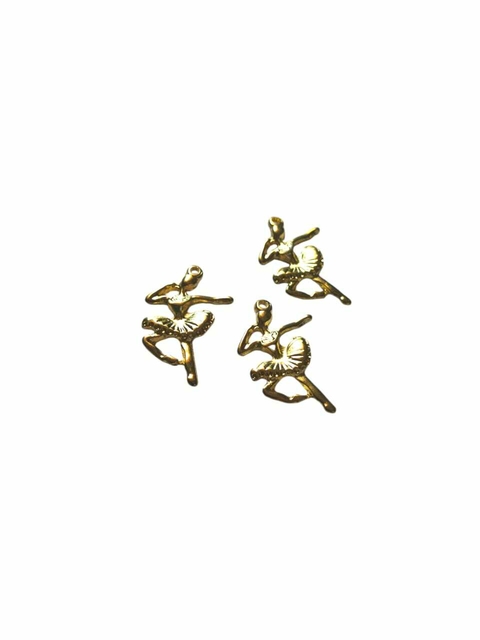 Pingente De Metal Dourado Modelo Bailarina