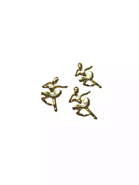 Pingente De Metal Dourado Modelo Bailarina