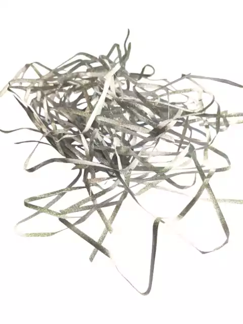 Palha Picada Decorativa De Papel Metalizado - 20 Gramas Prata