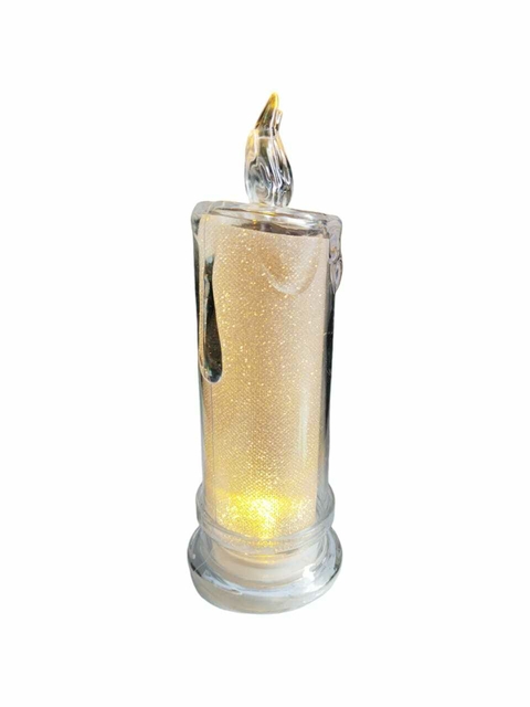 Vela Eletrônica LED 18x6,5cm - 1 Unidade Para Decorações De Natal E Festas
