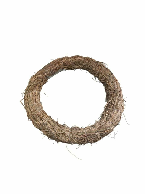 Guirlanda De Porta E Parede Para Decoração De Natal E Páscoa - 30cm Palha