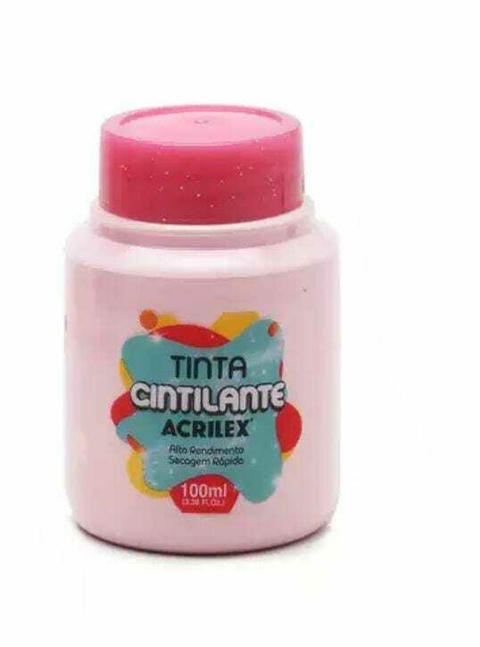 Tinta Cintilante Acrilex 100ml - Rosa Cotton Com Efeito Fosco