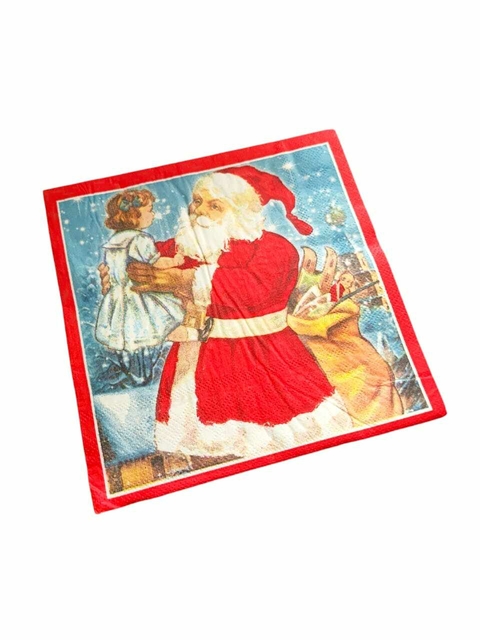 Guardanapo Estampado Para Decoupage E Artesanatos - 33x33cm Estampa De Natal