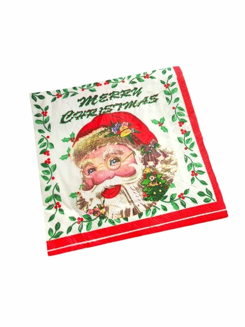 Guardanapo Estampado Para Decoupage E Artesanatos - 33x33cm Estampa De Natal